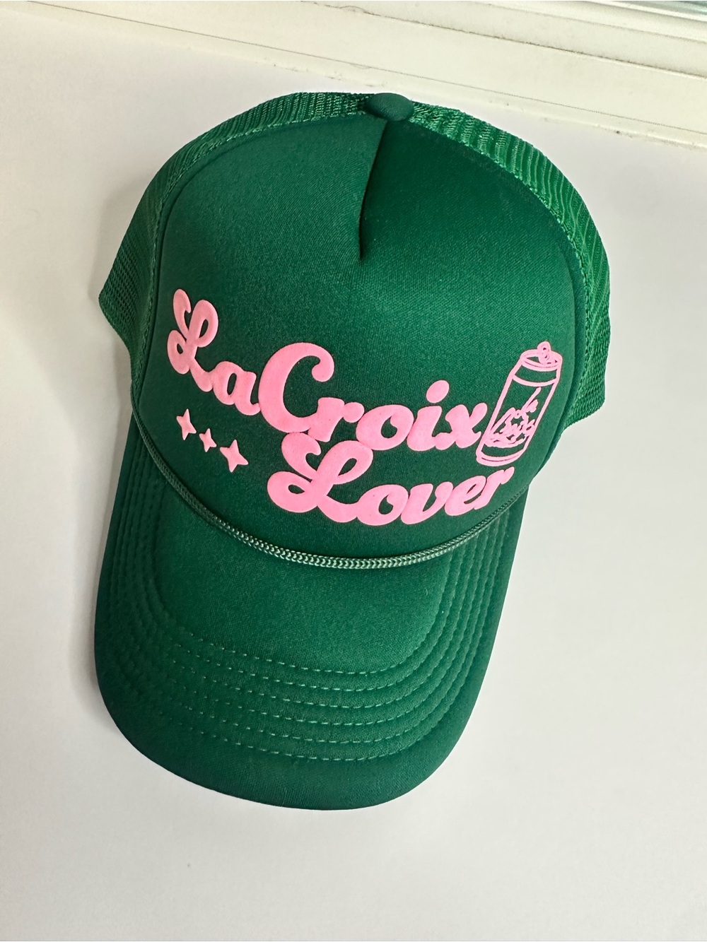 LaCroix Lover Trucker Hat - Green with Pink NWOT